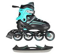 Nils Extreme NH18190 - Pattini in linea 2 in 1, colore: Nero/Turchese