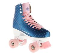 Nils Extreme Pattini a rotelle per donna ragazza e bambino NQ14110 - Quad Roller in ecopelle - Disco Skates - Pattini a rotelle 41 - Blu