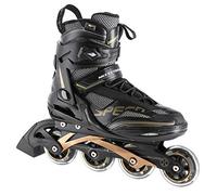 Nils Extreme Pattini in linea da uomo e da donna, ruote 82 A, cuscinetti a sfera ABEC9 cromati, unisex, per adulti, colore nero (44)