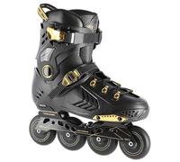 Nils Extreme Pattini in linea per uomo e donna, pattini in linea ABEC9, cuscinetti a sfera per adulti, ruote 85A, pattini in linea 39, nero e oro, NA20002