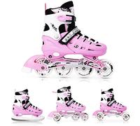 Nils - Pattini da ghiaccio regolabili # 4 in 1 - Sport Hockey - per ragazze e ragazzi e donne - NH10905 (rosa, M (35-38))