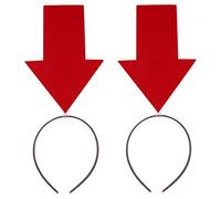 Niltracy Fasce per capelli con frecce rosse uniche e divertenti, ideali per servizi fotografici, accessori per foto uniche e divertenti, 2 pezzi con freccia rossa