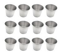 Niltracy Set di 12 bicchierini da liquore in acciaio inox, con capacità di 45 ml e design portatile, ideali per picnic all'aperto, feste e uso quotidiano, bicchieri da shot in acciaio inox, adatti