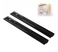 NILZA Guide Scorrevoli Push To Open Guide per Cassetti Nero, Binari per Cassetti Hardware 20 30 40 50cm Guide A Sfera Estrazione Totale, per Cassetto (Size : 50cm/20in)