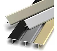 NILZA Profilo di Transizione A T Striscia di Soglia in Alluminio Autoadesivo, Striscia di Transizione 15mm-25mm Triscia di Transizione per Pavimenti (Color : Black, Size : W25mm*7.5mm)