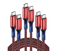NIMASO USB C auf USB C Kabel [3-Pack/0.3M+1M+2M],USB Typ C PD Ladekabel 60W 20V/3A für Galaxy S23/S22/S21/S20/S10,Huawei P30,Google Pixel 3a/3a XL,iPad Pro 2021/2020/2018,MacBook,iPhone 15,Dell XPS 15