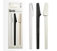 Nimbi Dermaplaner - Raschietto per sopracciglia di precisione, depilazione e esfoliazione facciale, senza plastica, confezione da 3