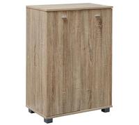 Nimes - Scarpiera moderna Sonoma in legno, 12 paia di scarpe, 4 scomparti, 2 ante, 60 x 90 x 35 cm, salvaspazio
