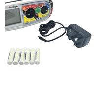 NiMh - Set combinato di 6 batterie AA e caricabatterie CC per tester serie Megger MFT173x e MFT174x [adatto a MFT1730/31/35 & MFT1741/MFT1741+)