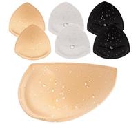 Nimiah Costume da bagno impermeabile - Reggiseno con cuscinetti rimovibili - 3 paia di imbottiture Push-up per Bikini, 1 Nero +1 Beige+1 Bianco, C-D
