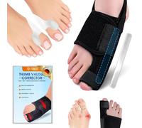 Nimisyra 4 pièce Correcteur Hallux Valgus Set, Séparateur et Correcteur pouce lavable,Correcteur de gros orteil pour protéger pour hommes et femmes,ferreux