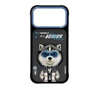 NIMMY Friends Cool & Cute 2.0 Husky custodia per cellulare con magnete per iPhone 17 Pro Max 6,9" grigio blu - N-KMLL-IP17-PRO-MAX-017-A