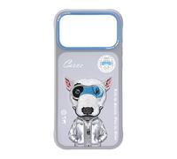 NIMMY Friends Cool & Cute 2.0 Terrier Dog custodia per cellulare con magnete per iPhone 17 Pro Max 6.9 pollici grigio blu - N-KMLL-IP17-PRO-MAX-019-A