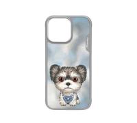 Nimmy Friends Cover 3D Ricamata Gray Yorkie per iPhone 16 Pro Max