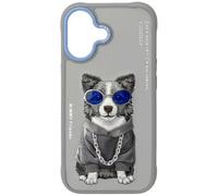 NIMMY Friends Occhiali Cool Dog Custodia con magnete per iPhone 17 6.3 pollici Grigio Blu - N-YJ-IP17-028