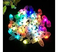 Nimoa 1 Set/50 Pezzi Luci Palloncini LED, Mini Palloncino Luminoso a Decorative LED Impermeabili Decorazioni Feste Matrimonio con Lanterna di Carta (6 Colori Opzionali)(Colorato)