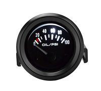 Nimoa Kit di Misurazione a Pressione dell'Olio, 52mm / 2in 12v Motors General del Manometro dell'Olio Elettromagnetico Strumento Modifica Automatica per Misurazione