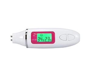 Nimoa Skin Moisture Tester-2 Display LCD Digitale a Colori Tester sensore di precisione per la Pelle Analizzatore di Olio per Acqua di umidità facciale(Bianca)