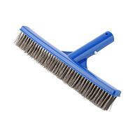 NIMOA Spazzola Piscina in Acciaio, Spazzola Piscina Professionale con Setole in Acciaio Inossidabile Muri Puliti di Stagno, Spa, 10 Pollici