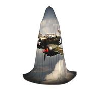 NImongt Aereo della Seconda Guerra Mondiale 2-Standard-Scale-2_00x Stampa Adolescenti Bambini e Adulti Mantello con Cappuccio Mago Veste Gotica Carnevale Halloween Cosplay