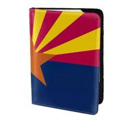 NImongt Arizona State Flag Print elegante passaporto 5.5 pollici documento di viaggio per uomo donna Business Leisure Viaggi Portafoglio, Nero , Taglia unica