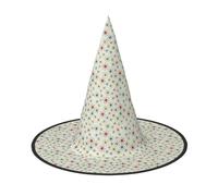 NImongt Atomic Stars Retro Pattern Print Unisex Halloween Strega Cappello per Adolescenti Feste Carnevale E Cosplay Costume Cap