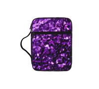 NImongt Bella borsa portaoggetti viola con stampa glitterata per la chiesa, da viaggio, per organizzare le scritture, accessorio ecclesiastico