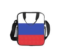 NImongt Borsa per il pranzo trasparente con stampa della bandiera russa per la scuola, l'ufficio, i viaggi, la spiaggia