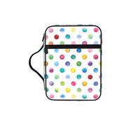 NImongt Borsa portaoggetti blu con stampa a pois per la Bibbia da viaggio in chiesa, accessorio ecclesiastico