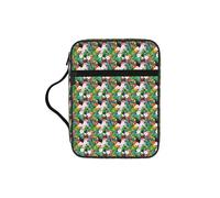 NImongt Borsa portaoggetti con stampa di uccelli tropicali e foglie di piante per la chiesa, accessorio ecclesiastico da viaggio