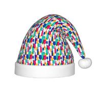 NImongt Cappello di Natale con stampa di bicchieri da cocktail e bottiglie di vino, per bambini, accessorio per feste di Capodanno, Natale, eventi