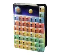 NImongt Cartella periodica degli elementi, elegante passaporto da 14 cm, documento di viaggio per uomo e donna, portafoglio per viaggi d'affari e tempo libero, Nero , Taglia unica