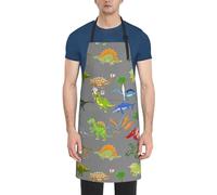 NImongt Cartoon Dinosaur Immagini Stampa 28 X 83,8 cm Impermeabile Adulto Grembiule Da Cucina Con Tasche Versatile Chef Bbq Grembiule
