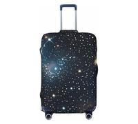 NImongt Copertura elastica universale per valigie con stampa di ammassi di stelle e galassie, accessorio per bagagli, vacanze, spiaggia, viaggi d'affari, Nero , L, Bagaglio a mano
