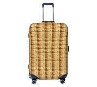 NImongt Copertura elastica universale per valigie con stampa di note musicali, accessorio per bagagli, vacanze, spiaggia, viaggi d'affari, Nero , M, Bagaglio a mano