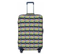 NImongt Copertura elastica universale per valigie con stampa tavola periodica degli elementi, accessorio per bagagli, vacanze, spiaggia, viaggi d'affari, Nero , M, Bagaglio a mano