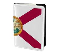NImongt Florida State Flag Print elegante passaporto 5.5 pollici documento di viaggio per uomo donna Business Leisure Viaggi Portafoglio, Nero , Taglia unica