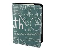 NImongt Formule Forme Teoria Lezione di Matematica Parola Stampa Elegante Passaporto 5.5 pollici Documento di Viaggio per Uomini Donne Business Tempo Libero Viaggi Portafoglio, Nero , Taglia unica