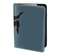 NImongt Karate Uomini Stampa Elegante Passaporto 5.5 "Documento di Viaggio per Uomini Donne Business Leisure Viaggi Portafoglio, Nero , Taglia unica