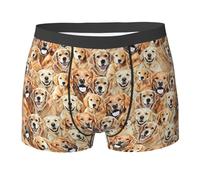 NImongt Labrador Retriever - Slip da uomo con stampa di cani, traspirante, biancheria intima elasticizzata comoda per l'uso quotidiano, Nero , M