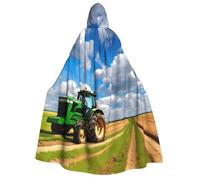 NImongt Mantello con cappuccio con stampa trattore sotto cielo blu e nuvole bianche per uomo donna costume cosplay abito festa carnevale usura