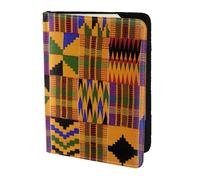 NImongt Modello etnico africano stampa elegante passaporto 5.5 pollici documento di viaggio per uomo donna Business tempo libero viaggi portafoglio, Nero , Taglia unica