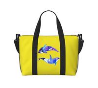 NImongt Orca Killer Whale Print Versatile Borsa da viaggio a mano leggera Tote Weekend Beach Getaways Gym Pendolari