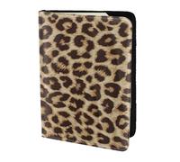 NImongt Portafoglio da viaggio con stampa leopardata elegante passaporto da 5,5 pollici per uomo donna Business Leisure Viaggi Portafoglio, Nero , Taglia unica
