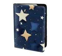 NImongt Portafoglio da viaggio per uomo e donna, con stampa di cielo e stelle, 14 cm, colore blu navy, Nero , Taglia unica