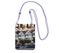NImongt San Francisco - Elegante borsa per telefono, leggera, da viaggio, per passeggiate, corsa, escursionismo, uso quotidiano, Viola, Taglia unica