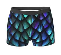 NImongt Slip da uomo con stampa 3D a forma di squame di drago magico, traspirante, biancheria intima elasticizzata comoda per l'uso quotidiano attivo, Nero , L