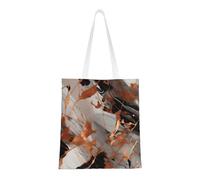 NImongt Stampa di schizzi di rame con texture marmorizzata comoda borsa da spiaggia shopping leggera borsa di tela elegante palestra ufficio trendy