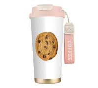 NImongt Tazza da caffè e tè in acciaio inox con stampa biscotti al cioccolato per bevande calde e fredde per uso quotidiano ufficio tazza da viaggio