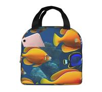 NImongt The Underwater World - Borsa termica impermeabile con stampa di pesci tropicali, per bambini e adulti, per scuola, lavoro, picnic, viaggi